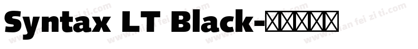 Syntax LT Black字体转换